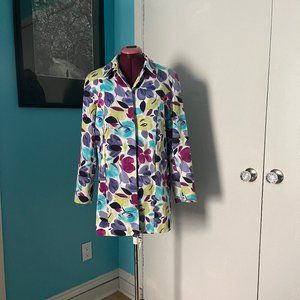 Susan Graver Spring Coat, Full of Bright Flowers